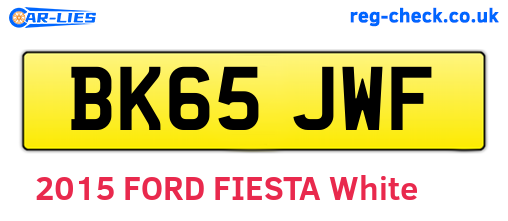BK65JWF are the vehicle registration plates.