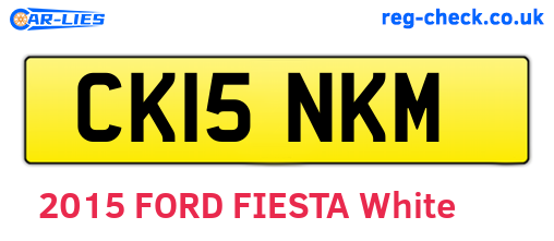 CK15NKM are the vehicle registration plates.