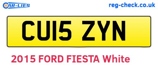CU15ZYN are the vehicle registration plates.