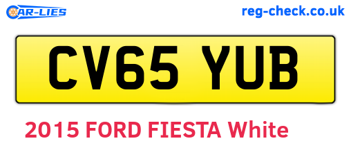 CV65YUB are the vehicle registration plates.