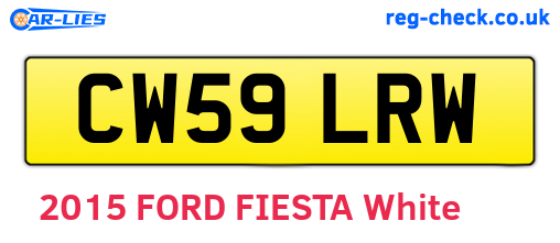 CW59LRW are the vehicle registration plates.