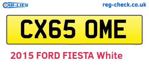 CX65OME are the vehicle registration plates.