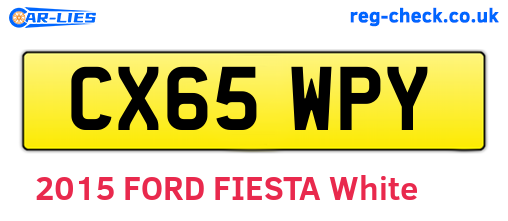CX65WPY are the vehicle registration plates.