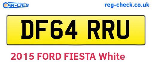 DF64RRU are the vehicle registration plates.