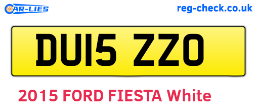 DU15ZZO are the vehicle registration plates.