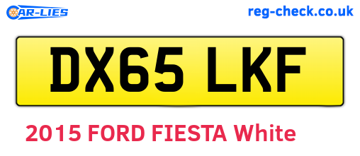 DX65LKF are the vehicle registration plates.