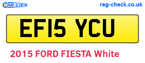 EF15YCU are the vehicle registration plates.