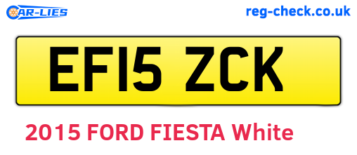 EF15ZCK are the vehicle registration plates.