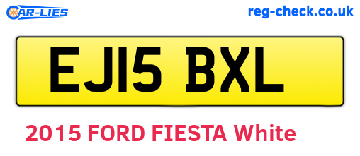EJ15BXL are the vehicle registration plates.