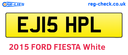 EJ15HPL are the vehicle registration plates.
