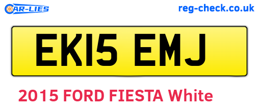 EK15EMJ are the vehicle registration plates.