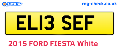 EL13SEF are the vehicle registration plates.