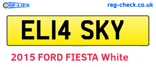EL14SKY are the vehicle registration plates.