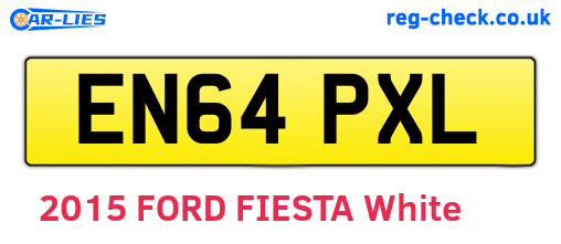 EN64PXL are the vehicle registration plates.