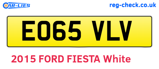EO65VLV are the vehicle registration plates.