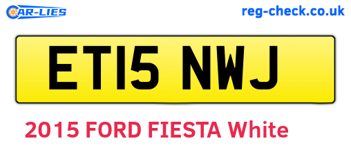 ET15NWJ are the vehicle registration plates.
