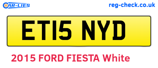 ET15NYD are the vehicle registration plates.