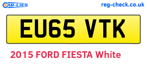 EU65VTK are the vehicle registration plates.
