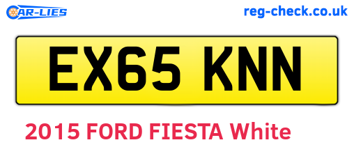 EX65KNN are the vehicle registration plates.