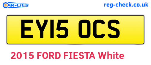 EY15OCS are the vehicle registration plates.