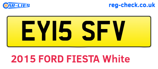 EY15SFV are the vehicle registration plates.