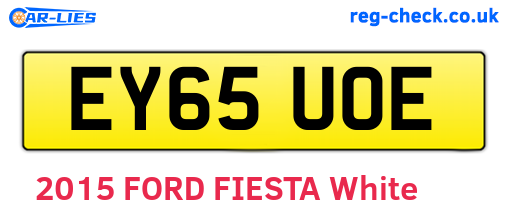 EY65UOE are the vehicle registration plates.