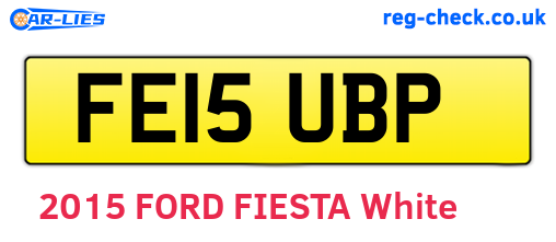 FE15UBP are the vehicle registration plates.