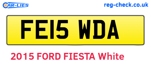 FE15WDA are the vehicle registration plates.