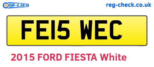 FE15WEC are the vehicle registration plates.