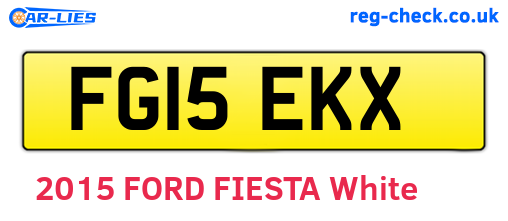 FG15EKX are the vehicle registration plates.