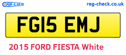 FG15EMJ are the vehicle registration plates.
