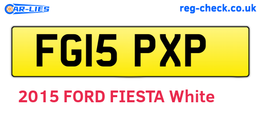 FG15PXP are the vehicle registration plates.