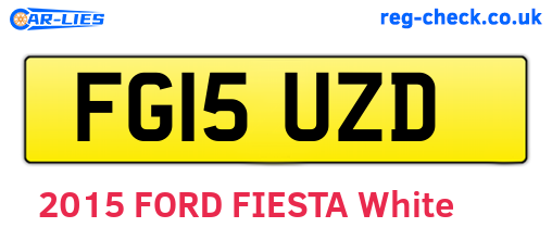 FG15UZD are the vehicle registration plates.