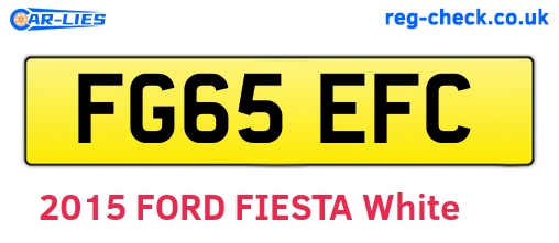 FG65EFC are the vehicle registration plates.