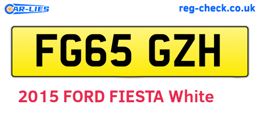 FG65GZH are the vehicle registration plates.