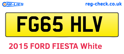 FG65HLV are the vehicle registration plates.