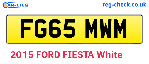 FG65MWM are the vehicle registration plates.