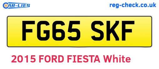 FG65SKF are the vehicle registration plates.