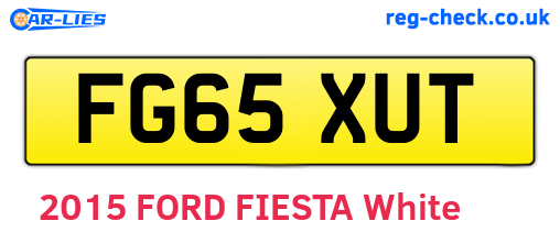 FG65XUT are the vehicle registration plates.
