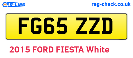 FG65ZZD are the vehicle registration plates.