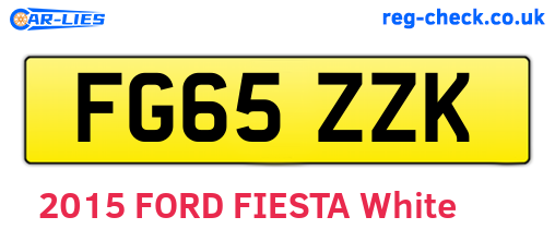 FG65ZZK are the vehicle registration plates.