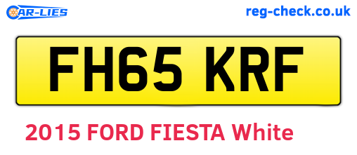 FH65KRF are the vehicle registration plates.