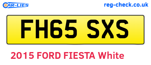FH65SXS are the vehicle registration plates.