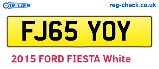 FJ65YOY are the vehicle registration plates.