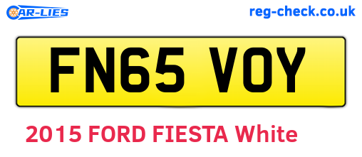 FN65VOY are the vehicle registration plates.