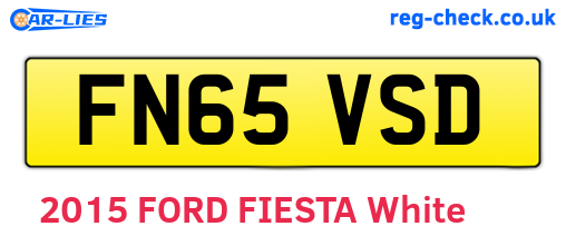 FN65VSD are the vehicle registration plates.
