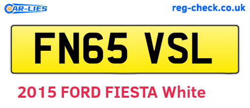 FN65VSL are the vehicle registration plates.