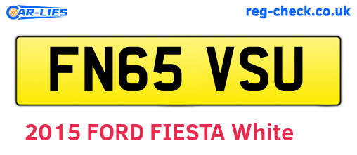FN65VSU are the vehicle registration plates.