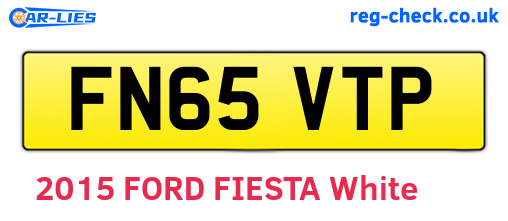 FN65VTP are the vehicle registration plates.