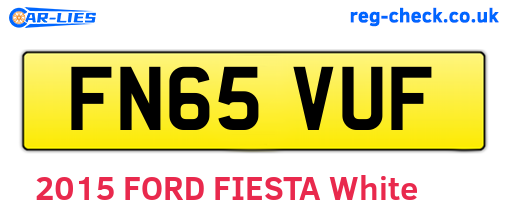 FN65VUF are the vehicle registration plates.